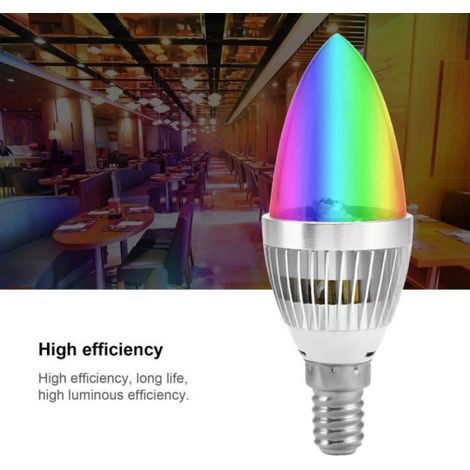 Ampoule LED - - E14 - 3W - RGB - Télécommande infrarouge (1/4)