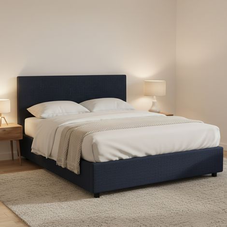 Cama de Plaza y Media Redditch, Desenfundable, Hecho en Italia, Violeta Oscuro (1/4)