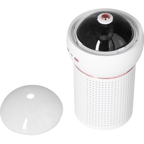 Humidificateur grande capacité 630 ml, diffusion à 360°, rechargeable par USB, blanc. (1/5)