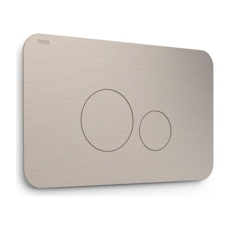 Bouton de chasse double pour WC Acier - TRES 25429802AC