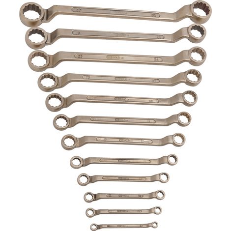 KS Tools BRONZEplus Doppel-Ringschlüssel-Satz, gekröpft 12-tlg 6-32mm - 963.7437