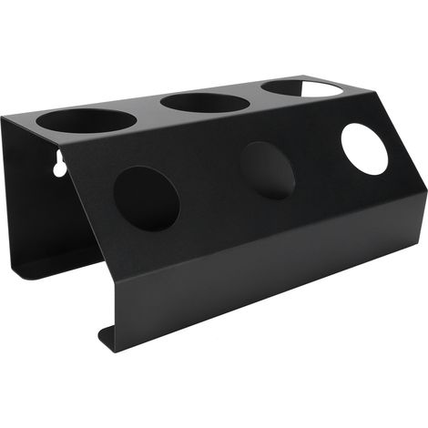 Égouttoir à soda 3 trous, porte-bouteille d'eau gazeuse avec tapis d'égouttage, design noir 3 trous. (1/5)