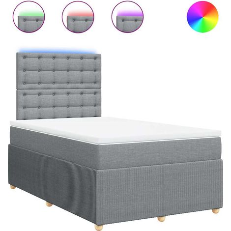 Maison Exclusive - Giroletto a Molle con Materasso Grigio Chiaro 120x190cm Tessuto (1/5)