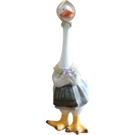 Canard - Décorations Jardin Canard Printemps  Décoration Sculpture d'oies, décoration d'art Cour d'artisanat fée Sculptures d'animaux drôles pour Le (1/5)
