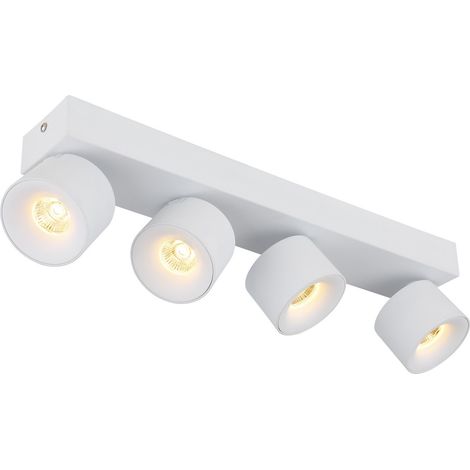 Plafonnier LED plafonnier spot spot orientable blanc 4 lampes (1/5)