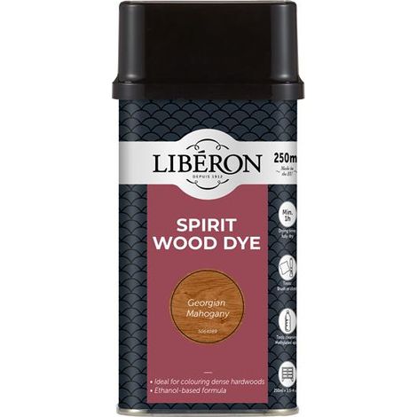 Liberon 126781 Spirit Wood Dye Georgian Mahogany 250ml LIBWDSGM250N