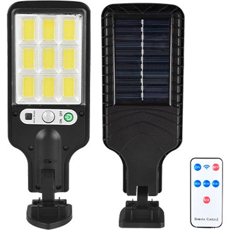 Farolas LED solares para exteriores con sensor de movimiento PIR de 120°, 3 modos y mando a distancia (resistentes al agua). (1/5)