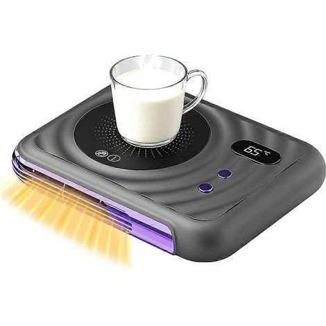 Mug chauffe électrique tasse chauffage avec température affichage pour café lait thé ventilateur en Winter UE (1/5)