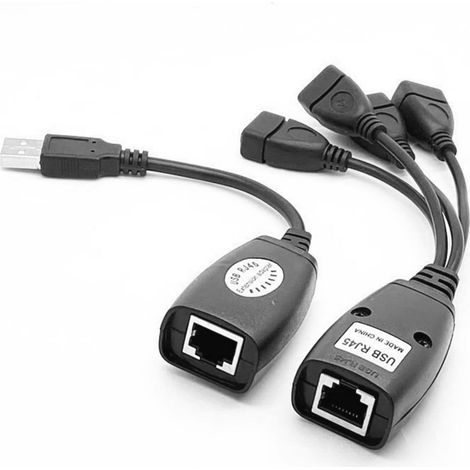 USB via connexion Cat6 jusqu à 50 m Prolongateur USB RJ45