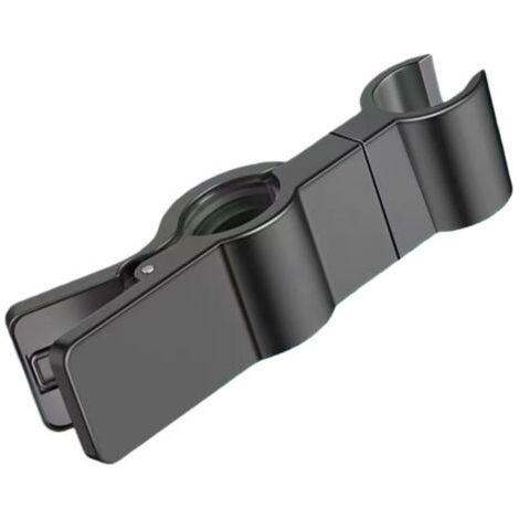 Support de douche à clipser en alliage de zinc, compatible avec tous les pommeaux de douche, installation sans outil, réglable à 360°, grande capacité de maintien, gris (1/5)