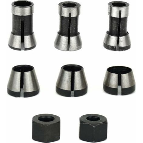 Jeu de 6 axes de coupe QttvbTna, 6 mm / 6,35 mm / 8 mm, en carbone, multicolores, avec 2 plateaux (1/5)