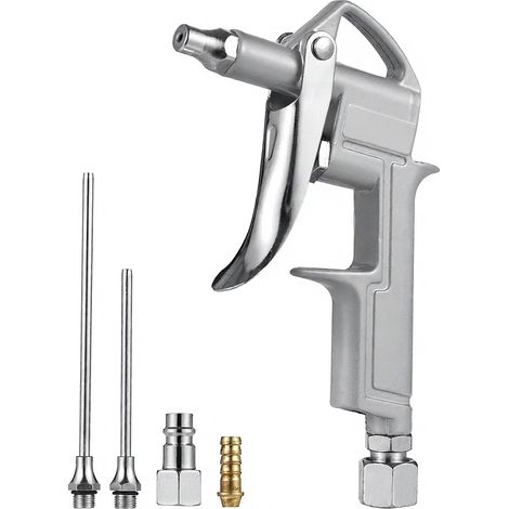 Mini soplador neumático de aire comprimido con 2 boquillas de repuesto para la limpieza de motores de automóviles. (1/5)