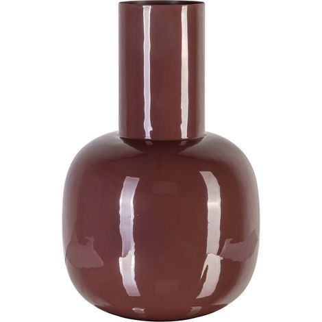 Vase brun sable en fer au fini brillant - brun sable (1/2)