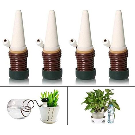 Kit d'irrigation goutte à goutte Ulisem 4 pièces, système d'arrosage automatique en céramique pour plantes, jardin, maison, intérieur et extérieur (1/4)