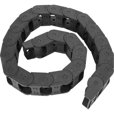 Chaîne porte-câbles souple 100 cm, 25x38 mm, pour gravure laser, gaine de protection câbles (1/5)