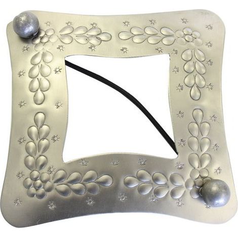 Gardinia Raffhalter für Vorhänge Raute 10 x 10 cm Edelstahloptik Dekoartikel