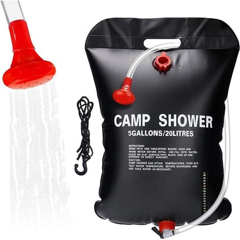 Sac de douche de camping 20L, sac de douche solaire, sac de douche à eau chaude extérieure, sac de douche portable-Fei Yu (1/5)
