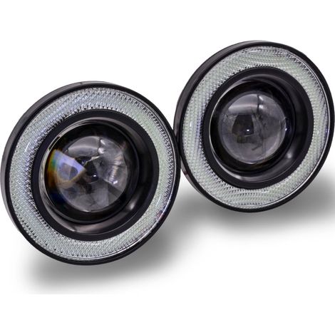 2 anneaux lumineux LED COB Divers accessoire de portail, blanc, 6,3 W, 3200 lm, IP65, pour feux de route et Angel Eyes (1/5)