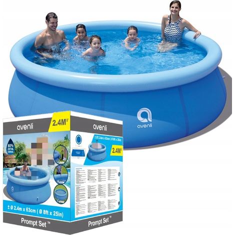 PISCINA DE JARD脥N REDONDA DE 240 x 63 cm, EXPENDIBLE, DE 3 CAPAS XL (1/5)