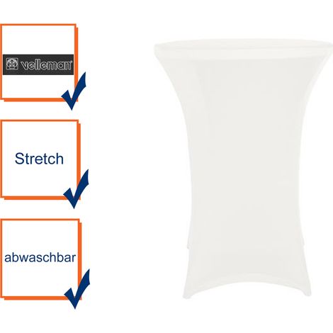 Perel Standing table cover Stehtischüberzug Weiß FP200 (1/4)