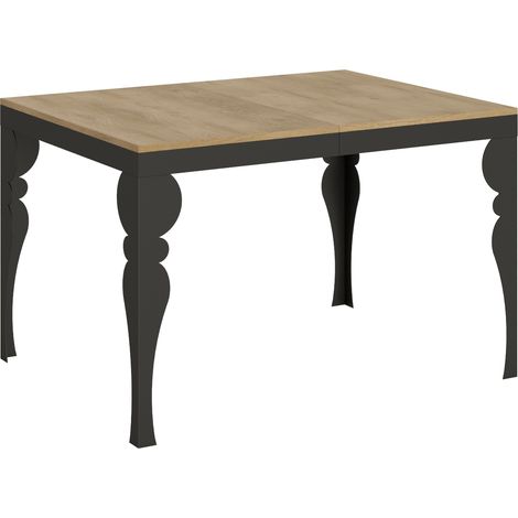 Tavolo Paxon Evolution piano Quercia Natura 90x120 Allungato 380 telaio Antracite (1/5)