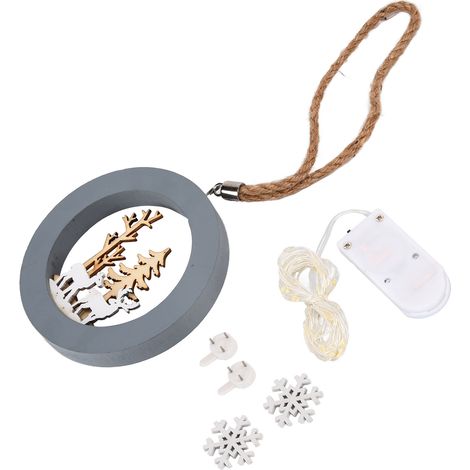 Pendentif décoratif en bois en forme de cerf de Noël, style artisanal, simple et compact, idéal comme cadeau. (1/5)