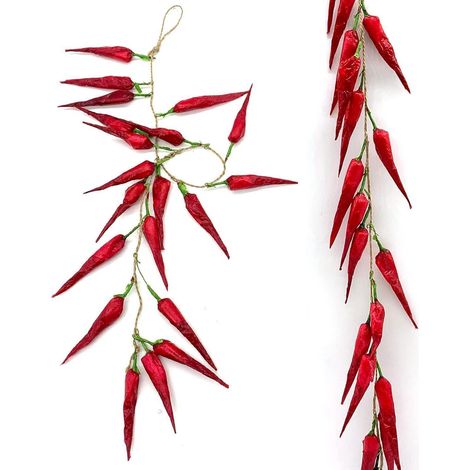 Künstlicher Chili Deko Gemüse Zopf/ Kranz für Zuhause/Garten, Innendekoration (1/5)