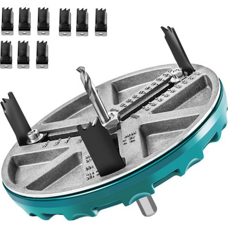 Kit scie cloche réglable avec 12 lames outil ouvre-trou pour perçage bois 45-130mm 1.8-5in (1/5)