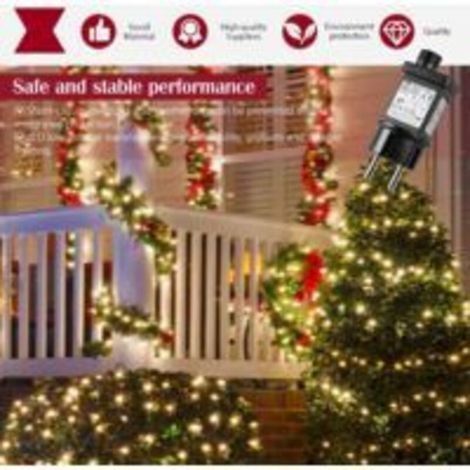 31V 6W LED-Transformator: 3 Stück blinkender Stecker mit Timerfunktion, IP44 wasserdichter LED-Transformator, Speicherfunktion, 8 Modi, für Weihnachtsbeleuchtung (1/3)