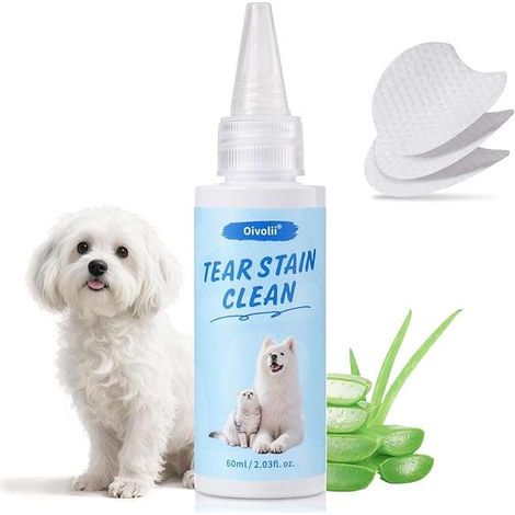 Flüssiger Augenreiniger für Hunde und Katzen. Pflanzliche Inhaltsstoffe. 60 ml.