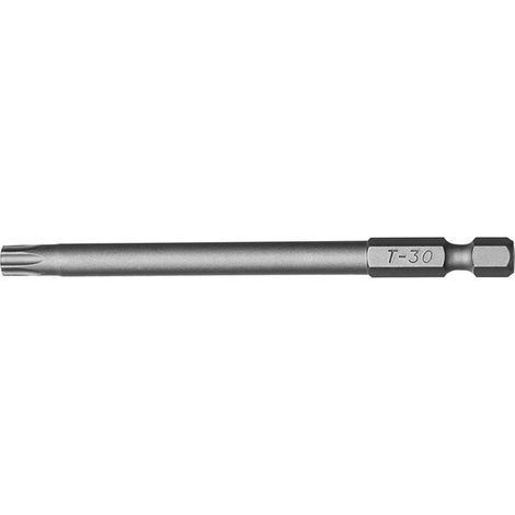 Puntas TX de 89 mm 1/4” hex.Para tornillos de boca Torx interior.TAMAÑO TX30.VASO 1/4” hex TENGTOOLS