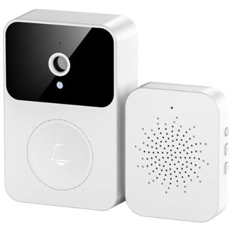 Sonnette sans Fil avec Caméra Sonnette Visuelle Intelligente 1080P HD Vision Nocturne,Audio Bidirectionnel Sonnette Vidéo à Distance sans Fil Intelligente WiFi Sonnette De SéCurité Rechargeable (1/5)