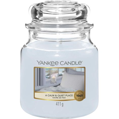 bougie jarre parfumée moyenne taille Havre de paix jusqu'à 75 heures de combustion (1/5)