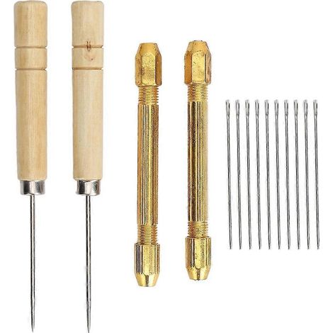 Puppenhaar-Einwurzelungswerkzeug-Set mit Ahle, 2 Haltern und 10 0,6-mm-Stiften für die DIY-Puppenperückenherstellung (1/5)