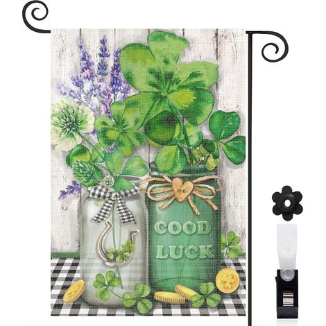 Drapeau de jardin vertical décoration pour maison de campagne toile durable double face 30 x 45 cm pour jardin maison (1/5)