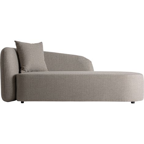 Chaise longue contemporaine taupe - taupe (1/5)