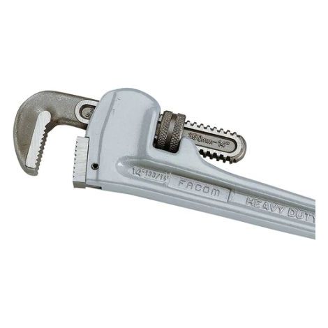 Facom – Clé à griffe Stillson 0-140 mm – Mors fixe interchangeable acier traité 55 HRc – Mâchoire mobile en acier forgé