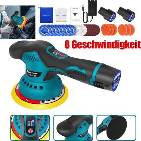 6" pouces Machine à polir Machine à polir Ponceuse voiture 2x batterie