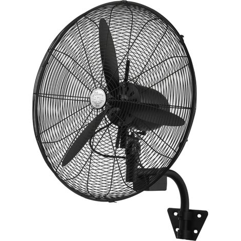 Ventilatore da Parete Ludisia, Plastica, Nero, 66x80x26,5 cm