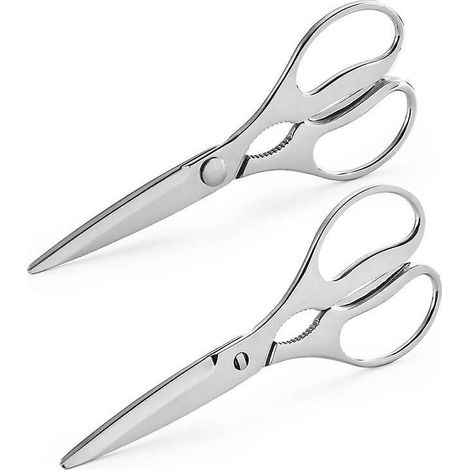 Multifunktionale Küchenschere, hochwertige Küchenschere aus massivem Edelstahl, auch als Dosenöffner, Nussknacker und robuste Geflügelschere mit scharfer Klinge geeignet.