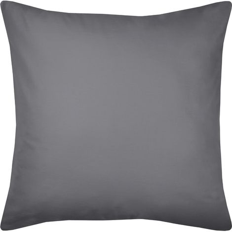 Taie Taille 65x65 cm 100% Coton Biologique Couleur Ardoise Modèle Horizon Linge de lit pour Maison Doux et Confortable (1/5)