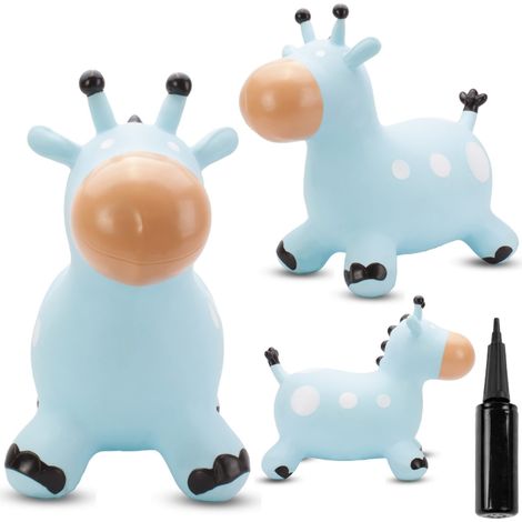 Blauer Giraffen-Pullover mit Pumpe für Kinder