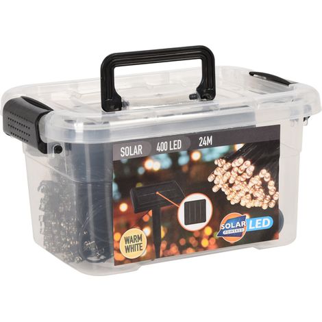 PROGARDEN guirnalda solar 400 led luz calida 24 m , Guirnalda solar 400 led luz calida 24mtsMarca ProgardenLa iluminación solar con 400 bombillas LED de color blanco cálido