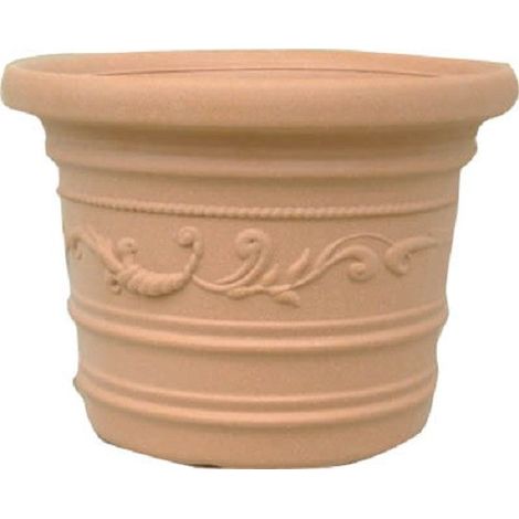 Vase prestige en re'sine festonne'e de'core'e 35x26 cm pour plantes fleurs balcons et terrasses (1/3)