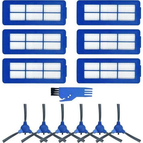 Replacement Parts for Eufy RoboVac 11S Max / 15C Max / 30C Max / G20 / G30 / G30 Edge / G10 Hybrid, 6 HEPA Filters, 6 Side Brushes (1/4)