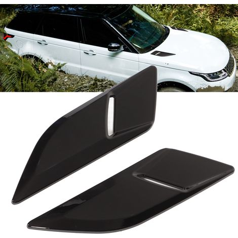 Modification automobile : Garniture d'aération de capot pour Land Rover Range Rover Sport L494 (2014-2022) (paire, gauche et droite) (26292) Noir brillant (1/5)