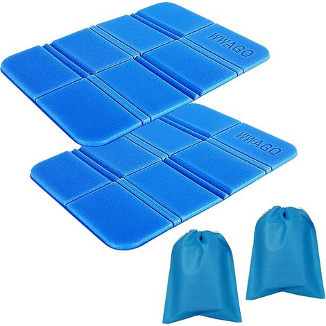 2 Pièces Coussin Pliant Imperméable Tapis, Tapis de Siège Pliable Extérieur, Coussin d'assise thermique imperméable Isolant pour Voyage, Camping, Jardin, Randonnée, Pique-Nique (1/5)