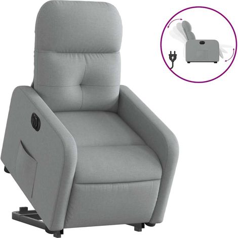 Maison Exclusive - Relaxsessel mit Aufstehhilfe Elektrisch Hellgr