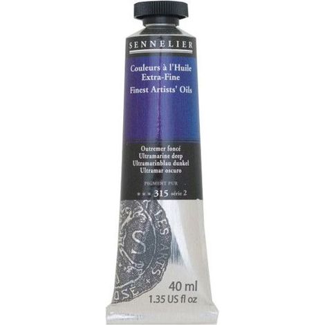 Couleurs à l'huile - Sennelier - Outremer Profond - 40ml - Bleu - Avancé