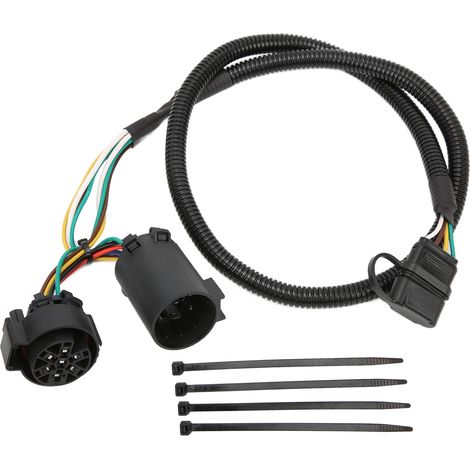 Extension de faisceau de câbles de remorque avec connecteur 7pin correspondant à l'ajustement pour adaptateur de fil de remorque longue durée pour lit camion, harnais. (1/5)